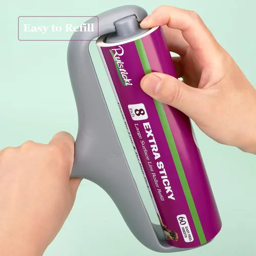 Vista 4 de Recambio de rodillo de pelusa de 8 pulgadas para Scotch-Brite Pet extra pegajoso rodillo de superficie grande 50% más adhesivo, funciona muy bien