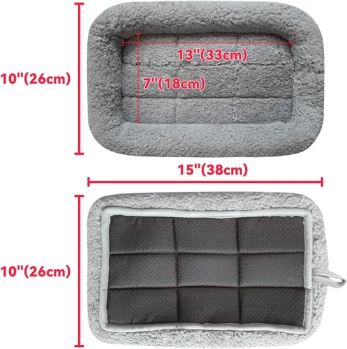 Vista 4 de Cama pequeña para gatos, cama suave para mascotas con almohada envolvente, alfombrilla autocalentable para gatos de interior, perros pequeños S