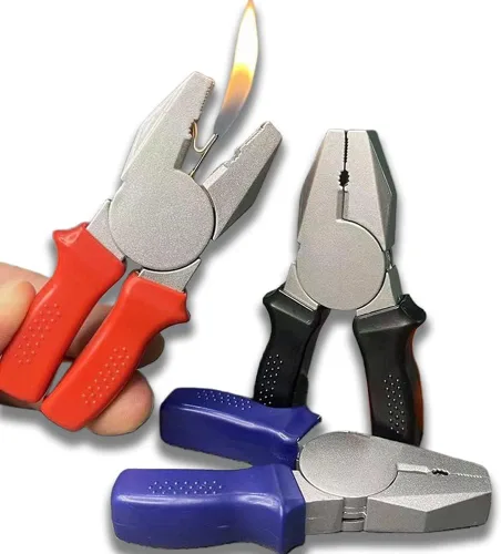 Vista 5 de Encendedores de butano, diseño creativo, encendedor novedoso, recargable y ajustable, regalo para hombres (gas no incluido)