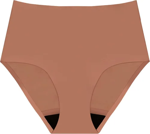 Vista 12 de AIRCUTE Ropa interior absorbente para incontinencia urinaria para mujer, sin costuras, lijado de cintura alta, para fugas de vejiga, 2.2 onzas Beige