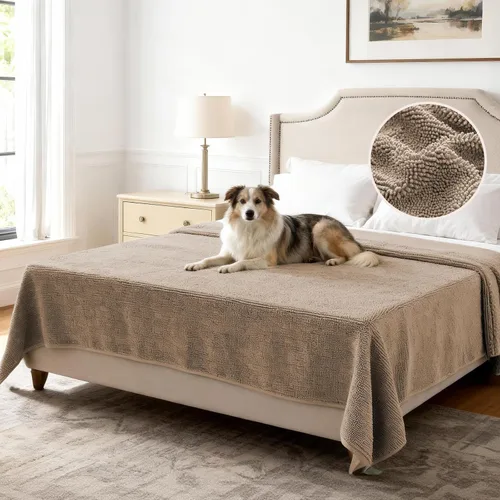 Vista 23 de H.VERSAILTEX Funda Antideslizante para Sofá de Mascotas Protector de Cama de Perro de Chenilla Funda de Sofá Gruesa y Suave Apta para Mascotas