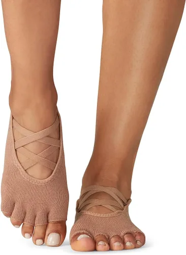 Vista 4 de toesox Elle Half Toe Multi Pack Calcetines antideslizantes para Pilates Barre Yoga