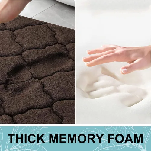 Vista 3 de Olanly - Alfombra de baño de espuma viscoelástica, ultra suave, antideslizante y absorbente, lavable a máquina, cómoda, gruesa alfombra de baño