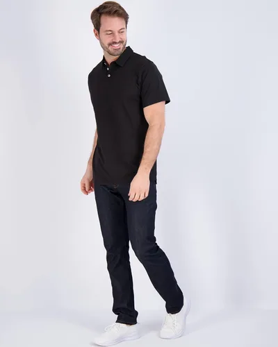 Vista 20 de Real Essentials Paquete de 3: Polo de manga corta de algodón para hombre, de secado rápido, transpirable, (disponible en tallas grandes y altas)