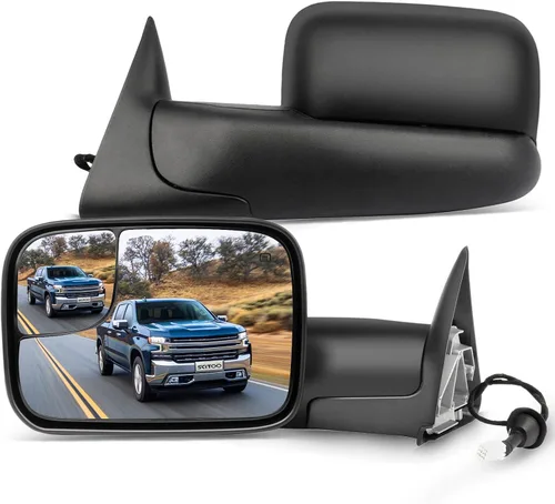 Vista 16 de SCITOO Espejos de remolque retrovisores izquierdos+derechos para Dodge 2009-2016 para Dodge para Ram 1500 2500 3500 con señal de giro calentada