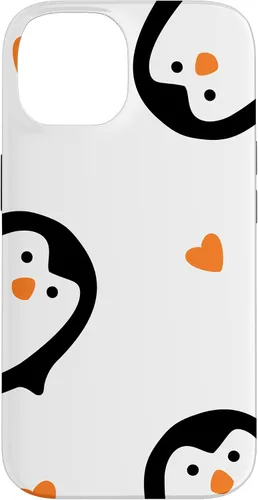 Vista 4 de Cute Penguins Hearts Phone Case for iPhone 17