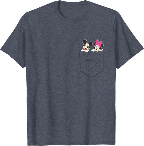 Vista 66 de Disney Mickey & Minnie Mouse - Camiseta de bolsillo pequeño para pareja