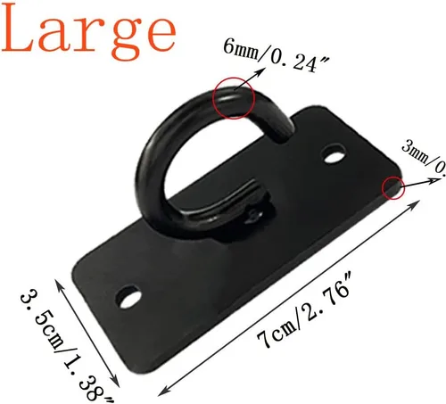Vista 3 de Ackron Small Wall Mount Workout Anchors Ceiling Mounted Hook Exercise Station for Strength Training Body Weight Straps Resistance Bands Yoga Home