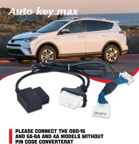 Vista 2 de OBDII OBD2 Programa de adaptador de cable de diagnóstico todas las llaves perdidas a través de OBD - Sin código PIN apto para modelos Toyota 30 pin