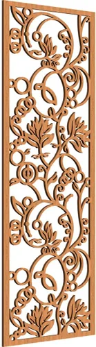 Vista 43 de Caspian Paneles de pared de madera con calado decorativo perforado, 9 3/8 pulgadas de ancho x 24 3/8 pulgadas de alto x 1/4 de alto, cereza