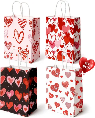 Vista 8 de Shintop 16 bolsas de regalo de Halloween con asas, bolsas de regalo