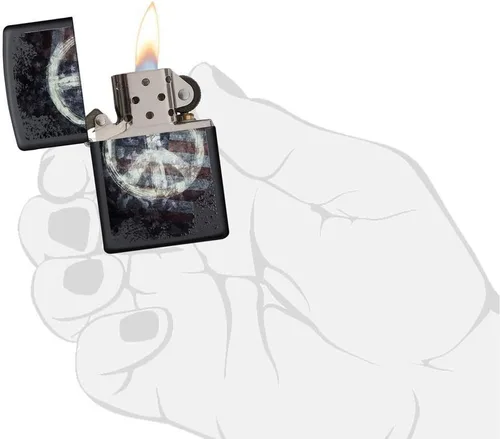 Vista 59 de Zippo encendedores con la bandera de EE. UU.