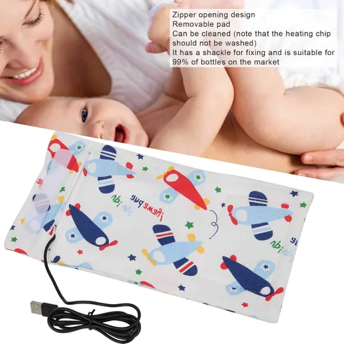 Vista 3 de Calentador de biberones USB,Calentador de biberones USB,Calentador portátil de viaje de leche Termostato de aislamiento infantil para bebés (L)