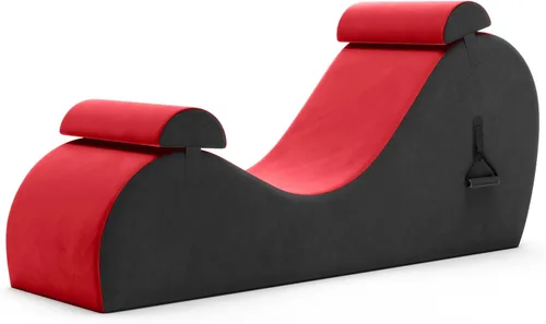 Vista 12 de Avana Chakra Yoga Chaise - 2 reposacabezas ajustables y asas con correas ajustables, micro terciopelo/microbucle, negro y gris