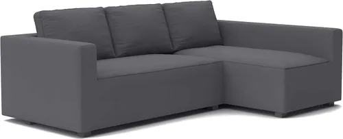 Vista 5 de HomeTown Market La funda de repuesto Manstad es compatible con sofá cama IKEA Manstad, o funda seccional o esquinera (algodón gris claro izquierdo)