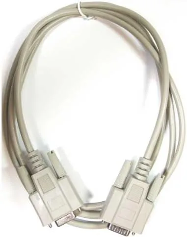 Vista 2 de DB9 macho a DB9 hembra 9C Serial recto a través del cable de 6 pies