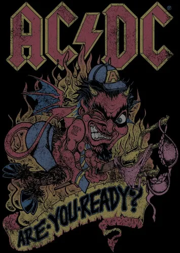 Vista 2 de ACDC are You Ready Camiseta negra para hombre