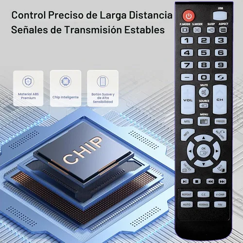 Vista 2 de Mando a distancia para Element TV Remote Repalcement