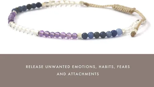 Vista 2 de BALIPURA - Pulsera Let Go Aura para mujer - Cuentas pequeñas (pequeñas) de 0.079 in (pequeñas) cristal curativo, piedras preciosas naturales, cuarzo