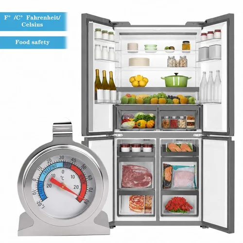 Vista 6 de Paquete de 12 termómetros para refrigerador y congelador, esfera grande