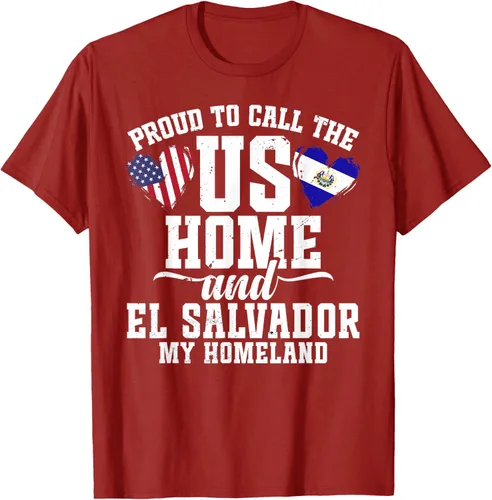 Vista 15 de Traje salvadoreño para hombre y mujer, camiseta de El Salvador con la bandera de Estados Unidos, Negro -, Pequeña