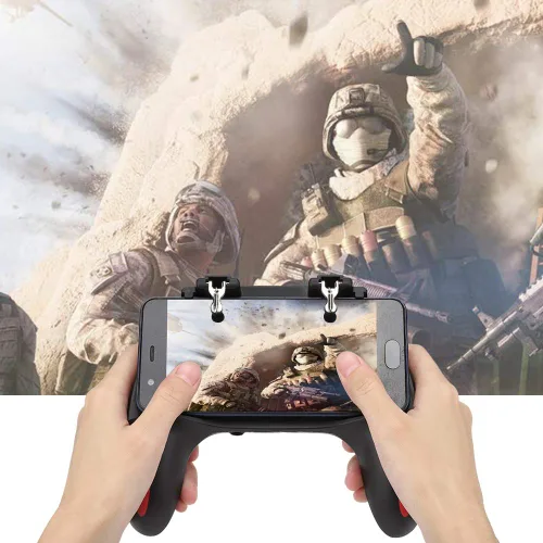 Vista 8 de Mobile Phone Game Controller PUBG Handle with Dual Cooling Fans Heat Dissipation No Noise Gamepad Handle Suitable for 4.7-6.5inch Phones