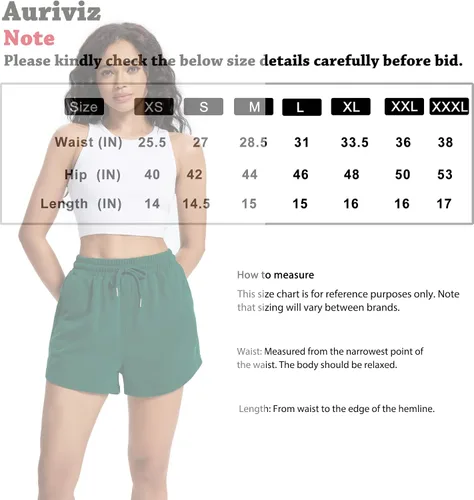 Vista 3 de Pantalones cortos deportivos para mujer, cómodos, para correr, gimnasio, verano, casual, cintura alta, pantalones cortos deportivos con bolsillos
