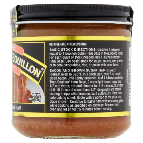 Vista 4 de Better Than Bouillon - Base de jamón premium, hecha con jamón sazonado, base mezclable para sabor añadido, 38 porciones por frasco, frasco de 8