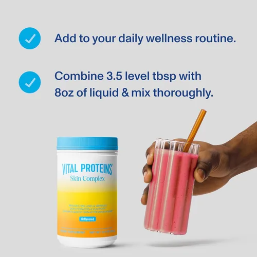 Vista 9 de Vital Proteins Péptidos de colágeno para mujeres - 20 g de colágeno hidrolizado, vitamina C, ácido hialurónico, reduce líneas finas y arrugas