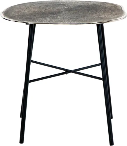 Vista 7 de Signature Design by Ashley Laverford - Mesa auxiliar contemporánea, Chome y negro