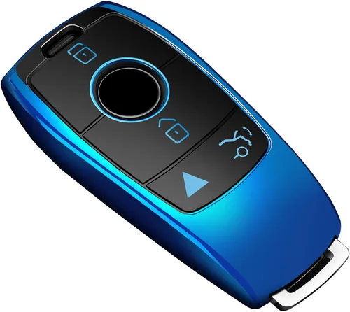 Vista 11 de Tukellen para Mercedes Benz Funda para llavero, Protector de llave de TPU suave especial compatible con 2017-2021 Clase E 2018-2021 Clase S Negro