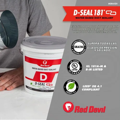 Vista 5 de Red Devil 0846DS RD-DS 181 Sellador de conductos de látex acrílico, 10.1 onzas, gris, 1 paquete
