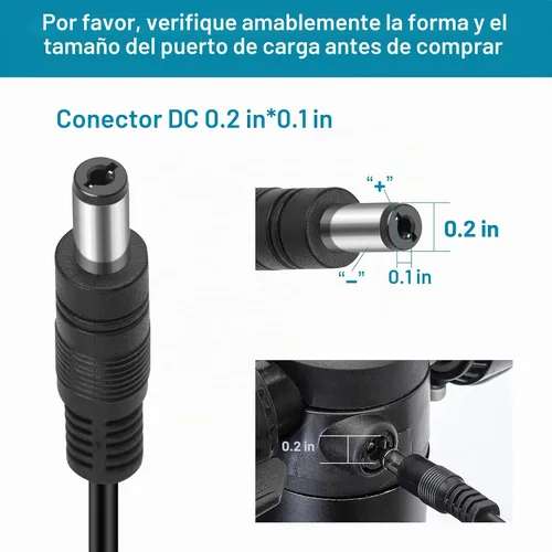 Vista 3 de TREE.NB Cargador de 54.6 V 2 A para cargador de batería de litio de 48 V-54.6 V, con conector redondo de enchufe de 5.5x2.1 mm, para GOTRAX GXL V2