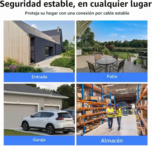 Vista 8 de Sistema de cámara de seguridad con cable, 8 canales 5MP Lite CCTV DVR kit con 4 cámaras de seguridad AHD para el hogar de 3MP al aire libre, carcasa