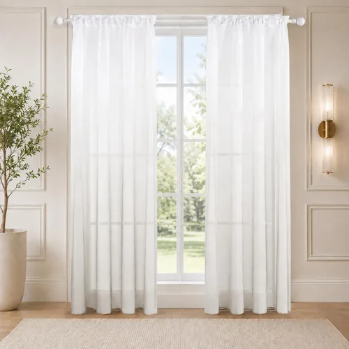 Vista 15 de Deconovo - Cortinas transparentes con filtro de luz de 84 pulgadas de largo Plata