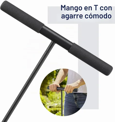 Vista 3 de Sonda de varilla de suelo, herramienta localizadora de tanque séptico de metal de 48 pulgadas, varilla de sondeo de suelo para compactación