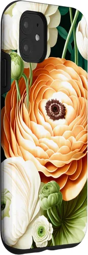 Vista 3 de Funda de jardinería para iPhone 11 vintage inspirada en Ranunculus