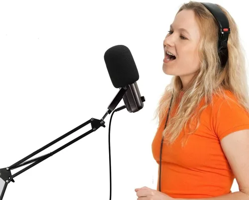 Vista 6 de Wave 1 Pop Filter - Cubierta de espuma para parabrisas de micrófono profesional compatible con micrófono condensador USB Elgato Wave para reducir