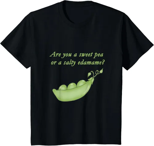 Vista 26 de ¿Eres un guisante dulce o edamame salado? Camiseta, Negro