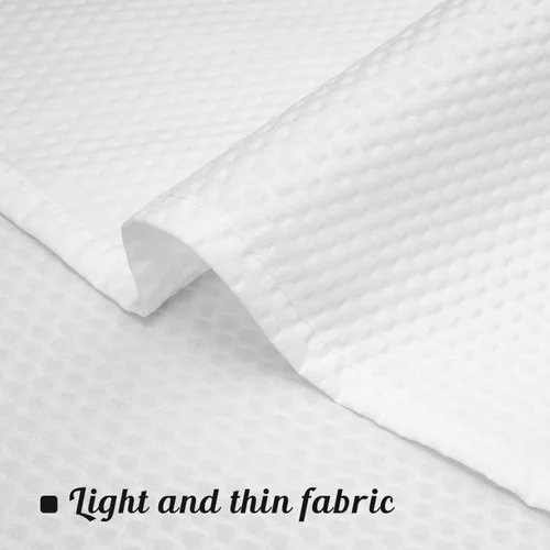 Vista 2 de Forro de cortina de ducha en relieve de microfibra para cabina de 48 x 72 pulgadas, cortina de baño de tela suave lavable y repelente al agua, Blanco