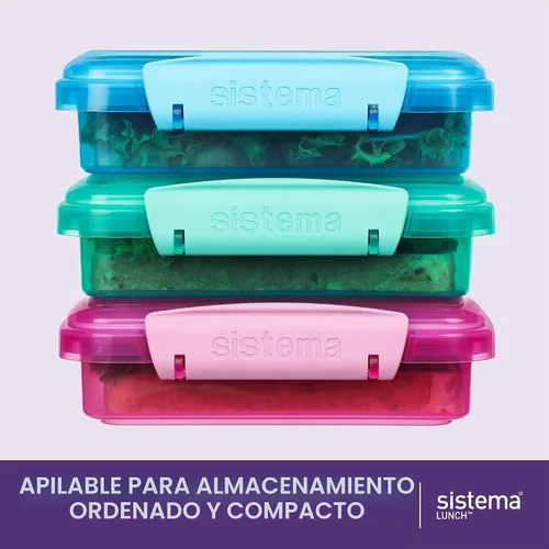Vista 6 de Sistema To Go Collection - Caja para sándwiches, recipiente para comida, recipientes para alimentos, Variados