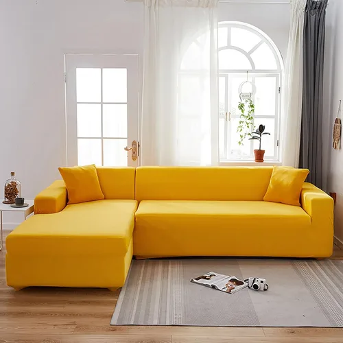 Vista 28 de Konsilsa Funda elástica para sofá en forma de L, funda completa para sofá de 1/2/3/4 plazas, protector de muebles suave, antideslizante, lavable a