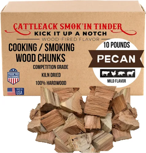 Vista 13 de Cattleack Smok'in Tinder Trozos de madera para ahumar carne, eleva tu barbacoa con trozos de parrilla de primera calidad, aproximadamente 10 libras