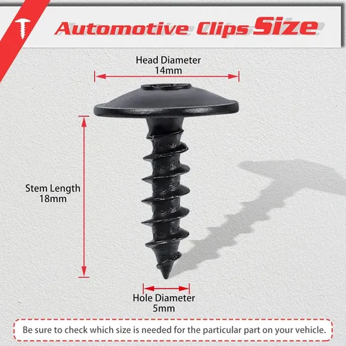 Vista 2 de OTUAYAUTO Fender Liner Splash Shield - Cubierta de parachoques autorroscante T25 Tornillo – Reemplazo para Audi A3 A5 Q5 R8, Volkswagen Passat