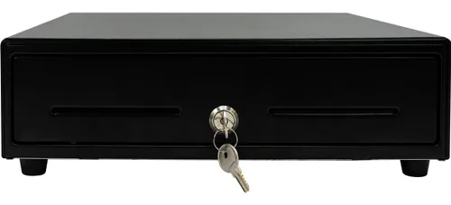 Vista 2 de Star Micronics 37965560 modelo CD3-1313BK45-S2 cajón para dinero en efectivo, 13 pulgadas x 13 pulgadas, con 4 compartimientos para billetes y 5