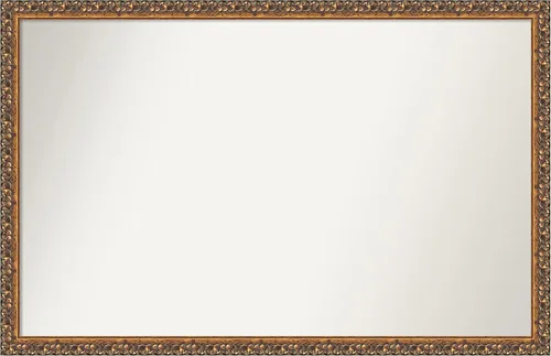 Vista 272 de Amanti Art Espejo de baño de bronce para sobre fregadero, 29 x 19 pulgadas, espejo rectangular de bronce antiguo, marco de madera tradicional