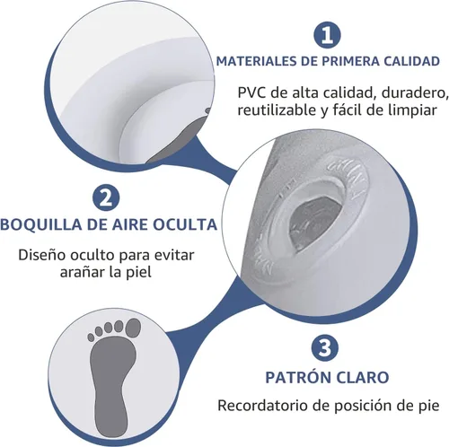 Vista 3 de Cuenca inflable de baño de pies para piscina, lavabo de pies para escalera de entrada de piscina, lavabo de pies para piscinas sobre el suelo