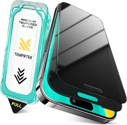 Vista 10 de TEMPRTEK+ 2 Pack para iPhone 14 Pro Protector de Pantalla de Privacidad, Vidrio Templado Antiespía, Resistencia a Rayaduras y Huellas Digitales