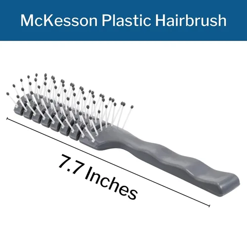 Vista 6 de McKesson Cepillo de pelo de plástico, gris, 7.7 in, 12 ct