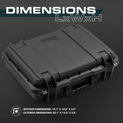 Vista 3 de Seahorse Caja protectora resistente 710 con espuma Accuform, aprobada por la TSA, especificaciones mil, resistente al agua IP67, fabricada en Negro